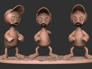 Huey Dewey and Louie stl 3d printable Model Cetak 3D