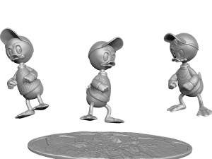 Huey Dewey and Louie stl 3d printable Model Cetak 3D