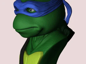 TURTLES NINJA 1990 FOR 3D PRINT BUSTS 3D Print Model