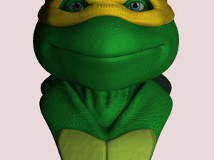 TURTLES NINJA 1990 FOR 3D PRINT BUSTS 3D Print Model
