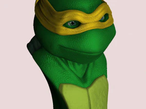 TURTLES NINJA 1990 FOR 3D PRINT BUSTS 3D Print Model