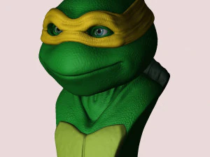 TURTLES NINJA 1990 FOR 3D PRINT BUSTS 3D Print Model