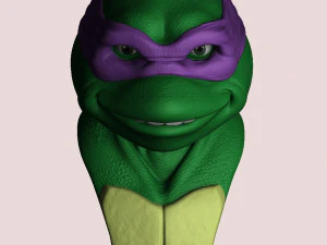 TURTLES NINJA 1990 FOR 3D PRINT BUSTS 3D Print Model