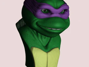 TURTLES NINJA 1990 FOR 3D PRINT BUSTS 3D Print Model