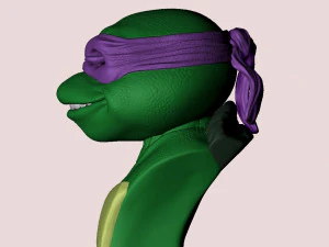 TURTLES NINJA 1990 FOR 3D PRINT BUSTS 3D Print Model
