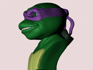 TURTLES NINJA 1990 FOR 3D PRINT BUSTS 3D Print Model