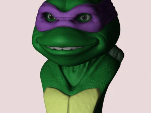 TURTLES NINJA 1990 FOR 3D PRINT BUSTS 3D Print Model