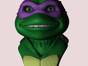 TURTLES NINJA 1990 FOR 3D PRINT BUSTS 3D Print Model