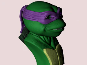 TURTLES NINJA 1990 FOR 3D PRINT BUSTS 3D Print Model