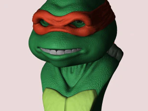 TURTLES NINJA 1990 FOR 3D PRINT BUSTS 3D Print Model
