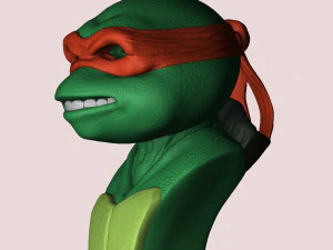 TURTLES NINJA 1990 FOR 3D PRINT BUSTS 3D Print Model