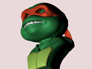 TURTLES NINJA 1990 FOR 3D PRINT BUSTS 3D Print Model