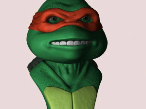 TURTLES NINJA 1990 FOR 3D PRINT BUSTS 3D Print Model