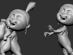 AGNES GRU DESPICBLE ME FOR 3D PRINT 2 0PTIONS 3D Print Model