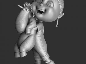 AGNES GRU DESPICBLE ME FOR 3D PRINT 2 0PTIONS 3D Print Model