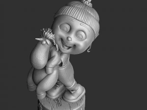 AGNES GRU DESPICBLE ME FOR 3D PRINT 2 0PTIONS 3D Print Model