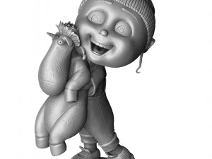 AGNES GRU DESPICBLE ME FOR 3D PRINT 2 0PTIONS 3D Print Model