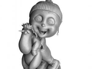 AGNES GRU DESPICBLE ME FOR 3D PRINT 2 0PTIONS 3D Print Model