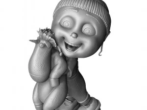 AGNES GRU DESPICBLE ME FOR 3D PRINT 2 0PTIONS 3D Print Model