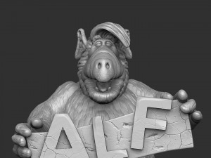 ALF Alien Life Form ASSEMBLE FOR 3D PRINT STL TWO OPTIONS Modèles 3D en vedette