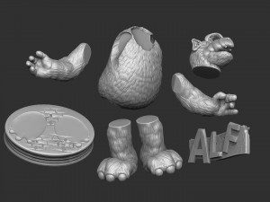 ALF Alien Life Form ASSEMBLE FOR 3D PRINT STL TWO OPTIONS Modèles 3D en vedette