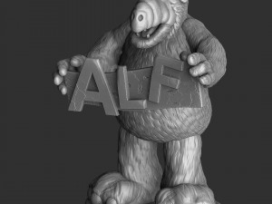 ALF Alien Life Form ASSEMBLE FOR 3D PRINT STL TWO OPTIONS Modèles 3D en vedette