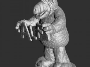 ALF Alien Life Form ASSEMBLE FOR 3D PRINT STL TWO OPTIONS Modèles 3D en vedette