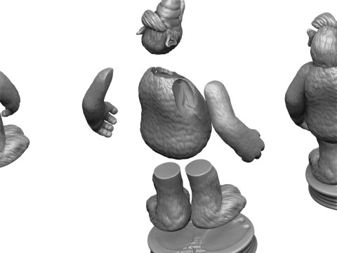 ALF Alien Life Form ASSEMBLE FOR 3D PRINT STL TWO OPTIONS Modèles 3D en vedette