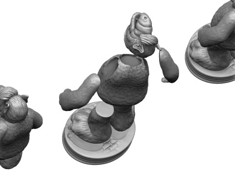 ALF Alien Life Form ASSEMBLE FOR 3D PRINT STL TWO OPTIONS Modèles 3D en vedette