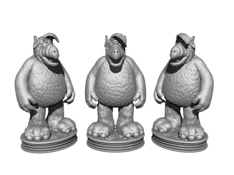 ALF Alien Life Form ASSEMBLE FOR 3D PRINT STL TWO OPTIONS Modèles 3D en vedette