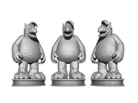 ALF Alien Life Form ASSEMBLE FOR 3D PRINT STL TWO OPTIONS Modèles 3D en vedette