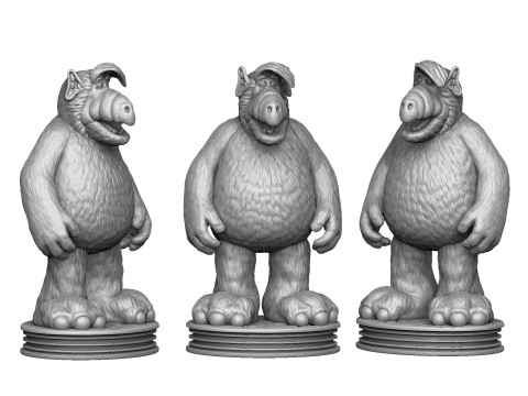 ALF Alien Life Form ASSEMBLE FOR 3D PRINT STL TWO OPTIONS Modèles 3D en vedette