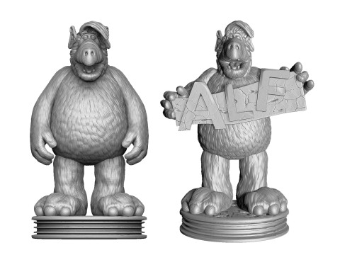 ALF Alien Life Form ASSEMBLE FOR 3D PRINT STL TWO OPTIONS 3D Print Model