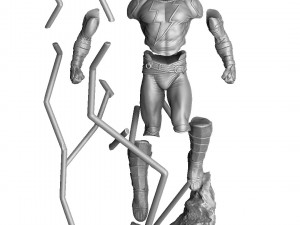 BLACK ADAM ASSEMBLE FOR 3D PRINT STL Modello di stampa 3D