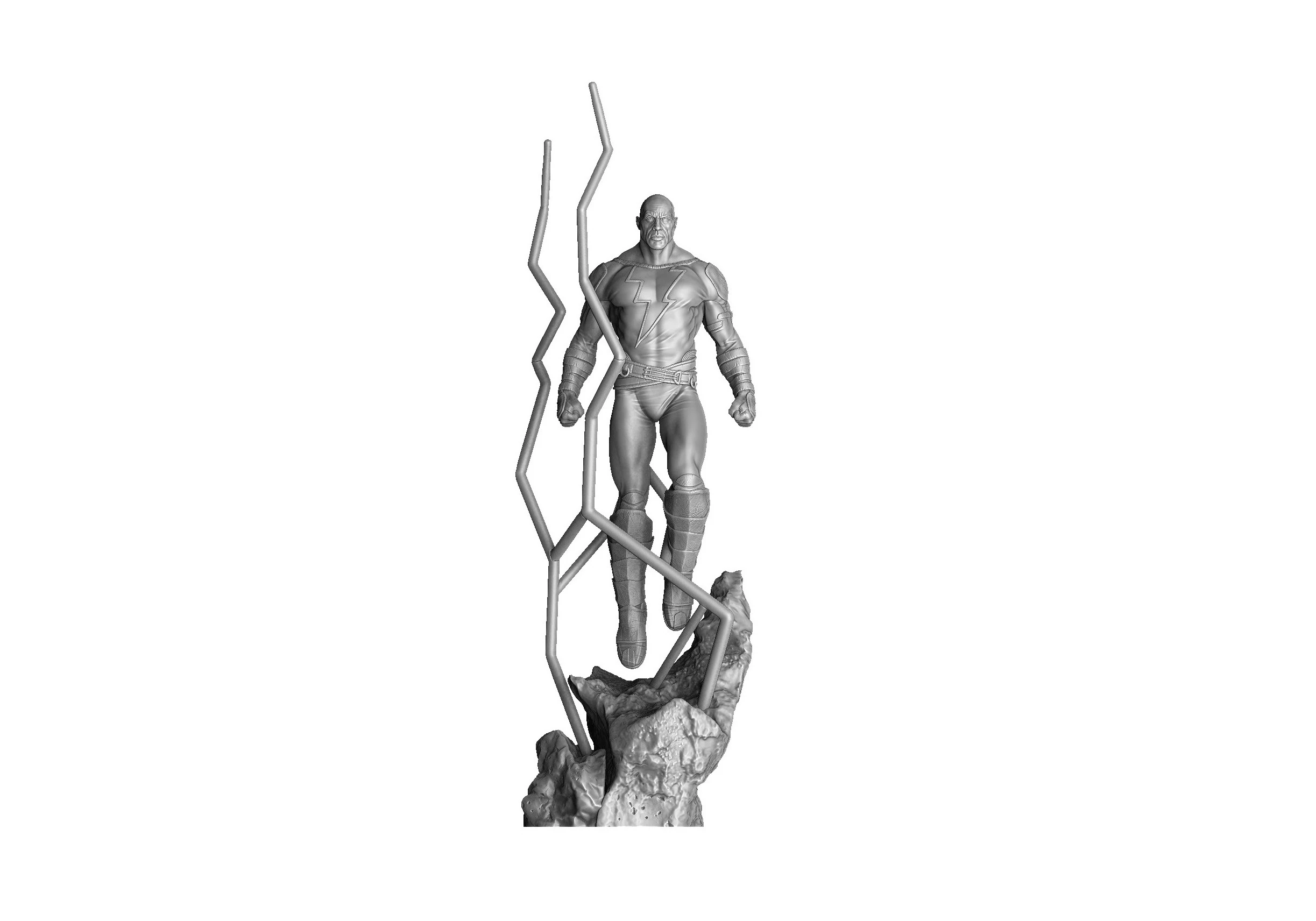 BLACK ADAM ASSEMBLE FOR 3D PRINT STL 3D Print Model .c4d .max .obj .3ds .fbx .stl .blend 