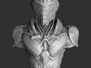CYRAX MK11 FOR 3D PRINT BUST STL 3D Model