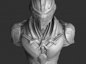 CYRAX MK11 FOR 3D PRINT BUST STL 3D Model