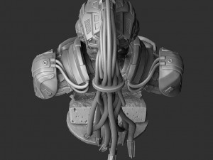 CYRAX MK11 FOR 3D PRINT BUST STL 3D Model