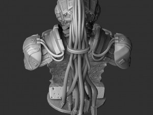 CYRAX MK11 FOR 3D PRINT BUST STL 3D Model