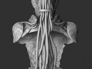CYRAX MK11 FOR 3D PRINT BUST STL 3D Model