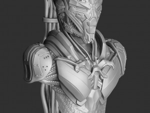 CYRAX MK11 FOR 3D PRINT BUST STL 3D Model