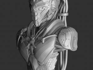 CYRAX MK11 FOR 3D PRINT BUST STL 3D Model