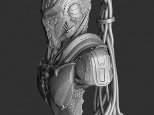 CYRAX MK11 FOR 3D PRINT BUST STL 3D Model