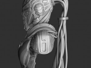 CYRAX MK11 FOR 3D PRINT BUST STL 3D Model