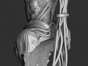 CYRAX MK11 FOR 3D PRINT BUST STL 3D Model