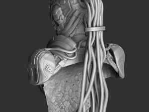 CYRAX MK11 PER BUSTO STAMPA 3D STL Modello 3D