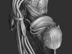 CYRAX MK11 FOR 3D PRINT BUST STL 3D Model