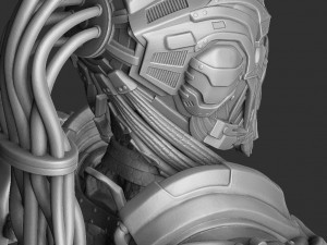 CYRAX MK11 FOR 3D PRINT BUST STL 3D Model