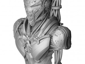 CYRAX MK11 FOR 3D PRINT BUST STL 3D Model