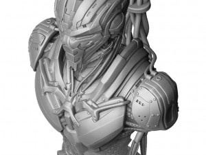 CYRAX MK11 FOR 3D PRINT BUST STL 3D Model